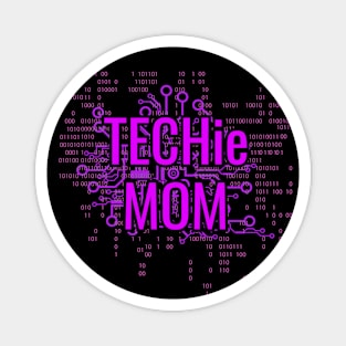 TECHie MOM Crypto Purple circuit Magnet